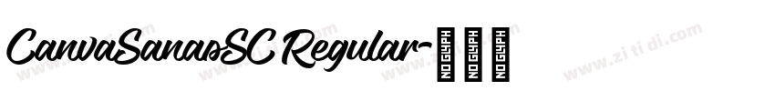 CanvaSanasSC Regular字体转换